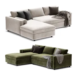 Aris deep piece left arm chaise sectional sofa
